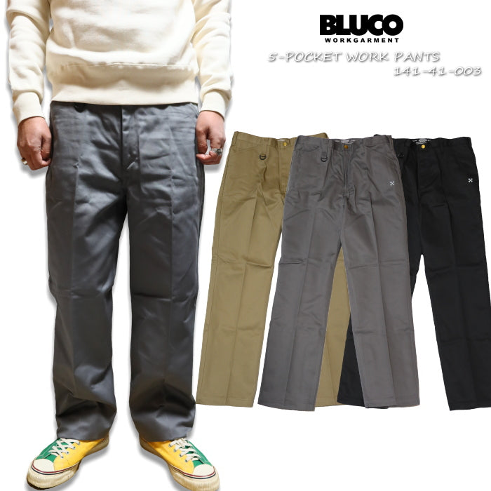 BLUCO ブルコ 5ポケットワークパンツ スタンダードストレート T/C生地 141-41-003 BLUCO WORK GARMENT –  HEAD LOCK