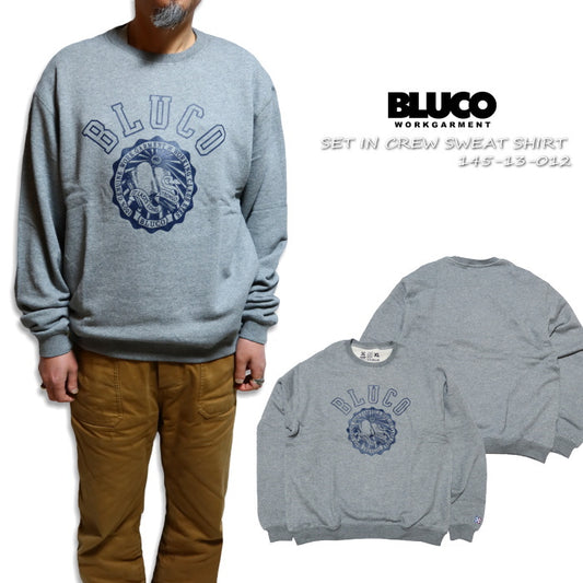 BLUCO ブルコ ヘビーパイルスウェットシャツ カレッジ メンズ グレー 145-13-012 BLUCO WORK GARMENT