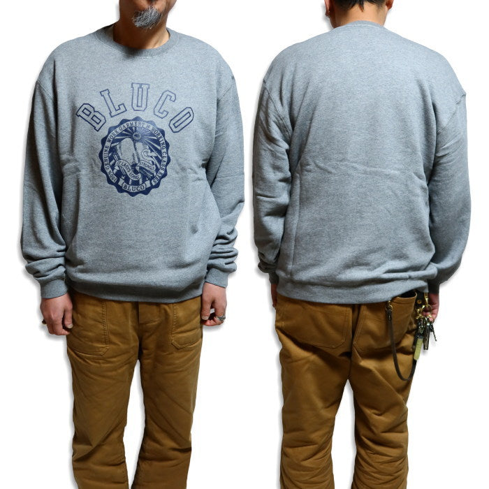 BLUCO ブルコ ヘビーパイルスウェットシャツ カレッジ メンズ グレー 145-13-012 BLUCO WORK GARMENT