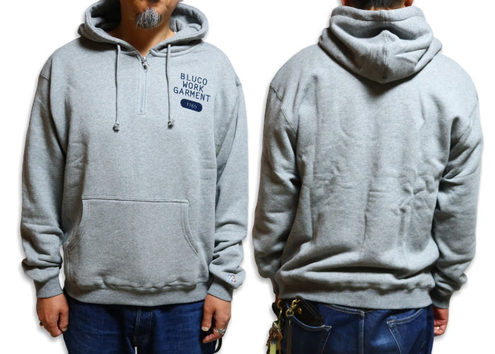 BLUCO ブルコ  ハーフジップスウェットパーカー へビーパイル BLUCO WORK GARMENT 145-13-015