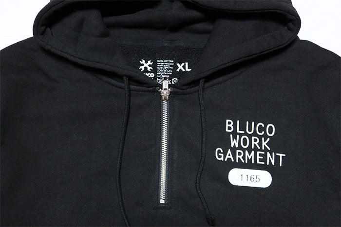 BLUCO Half-Zip Sweat Hoodie Heavy Pile BLUCO WORK GARMENT 145-13-015