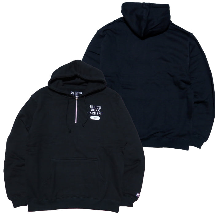 BLUCO Half-Zip Sweat Hoodie Heavy Pile BLUCO WORK GARMENT 145-13-015