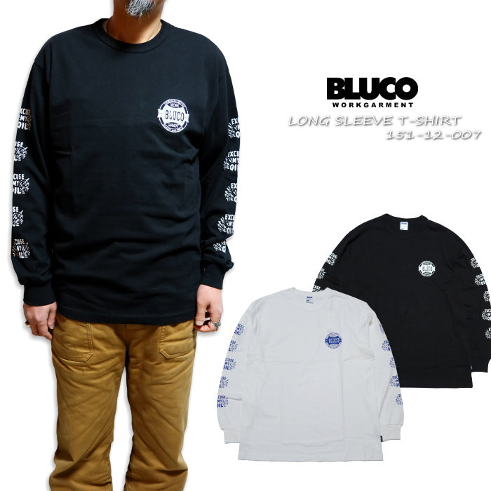 BLUCO ブルコ 長袖Tシャツ OIL オイル プリント メンズ 151-12-007 BLUCO WORK GARMENT