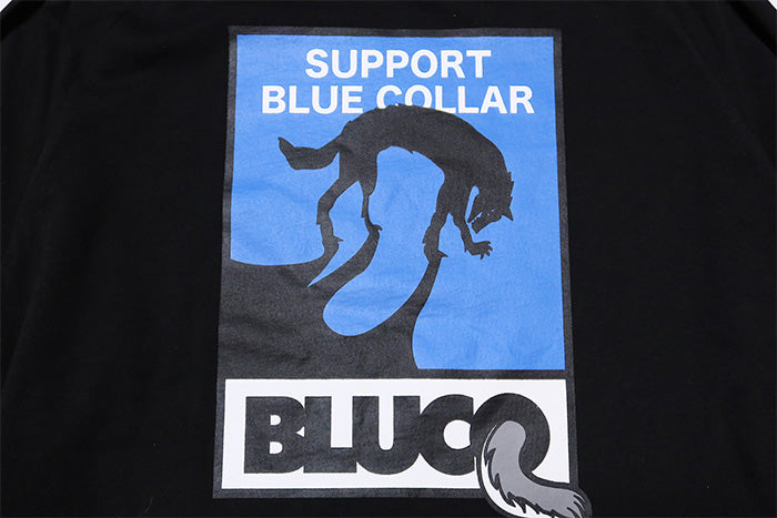 BLUCO ブルコ ラグラン長袖Tシャツ WOLF ウルフ プリント メンズ 151-12-008 BLUCO WORK GARMENT