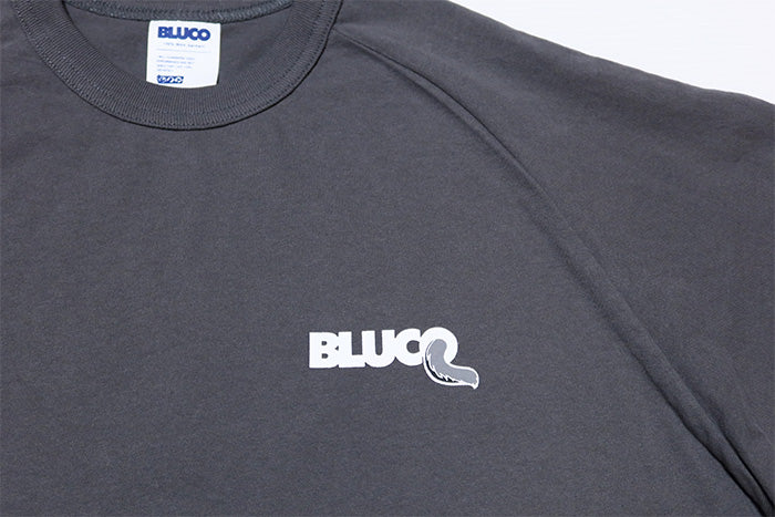 BLUCO ブルコ ラグラン長袖Tシャツ WOLF ウルフ プリント メンズ 151-12-008 BLUCO WORK GARMENT