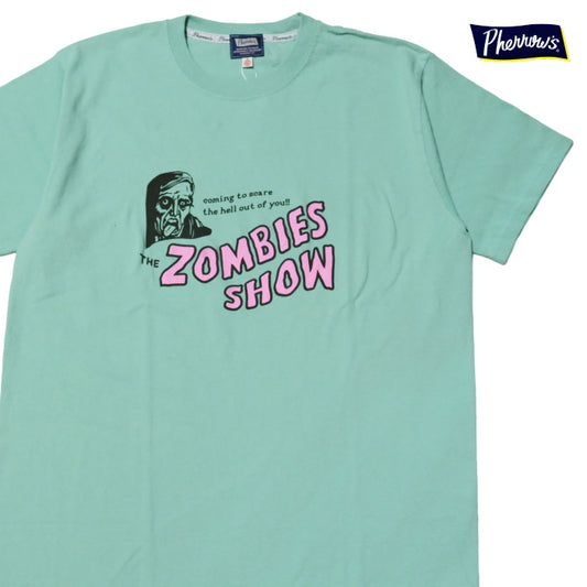 Pherrow's フェローズ Tシャツ THE ZOMBIES SHOW 半袖 メンズ プリント 24S-PT14