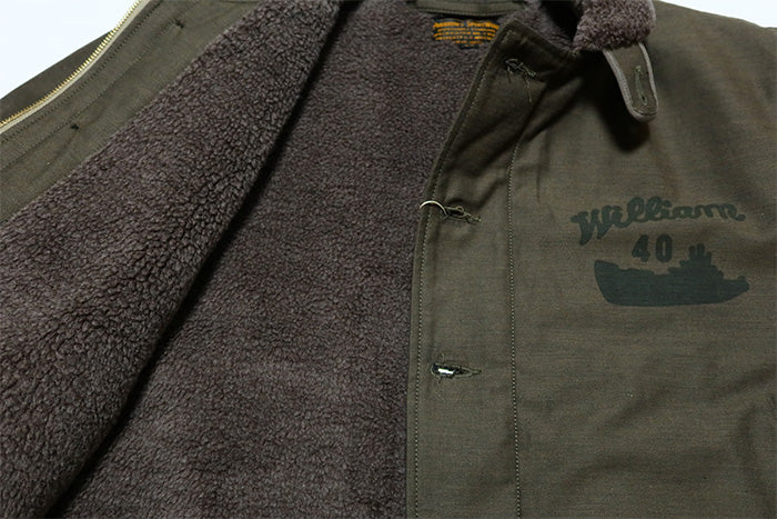 Pherrow's N-1 Deck Jacket Made in Japan Decoration 24W-PN-1 Deco Olive