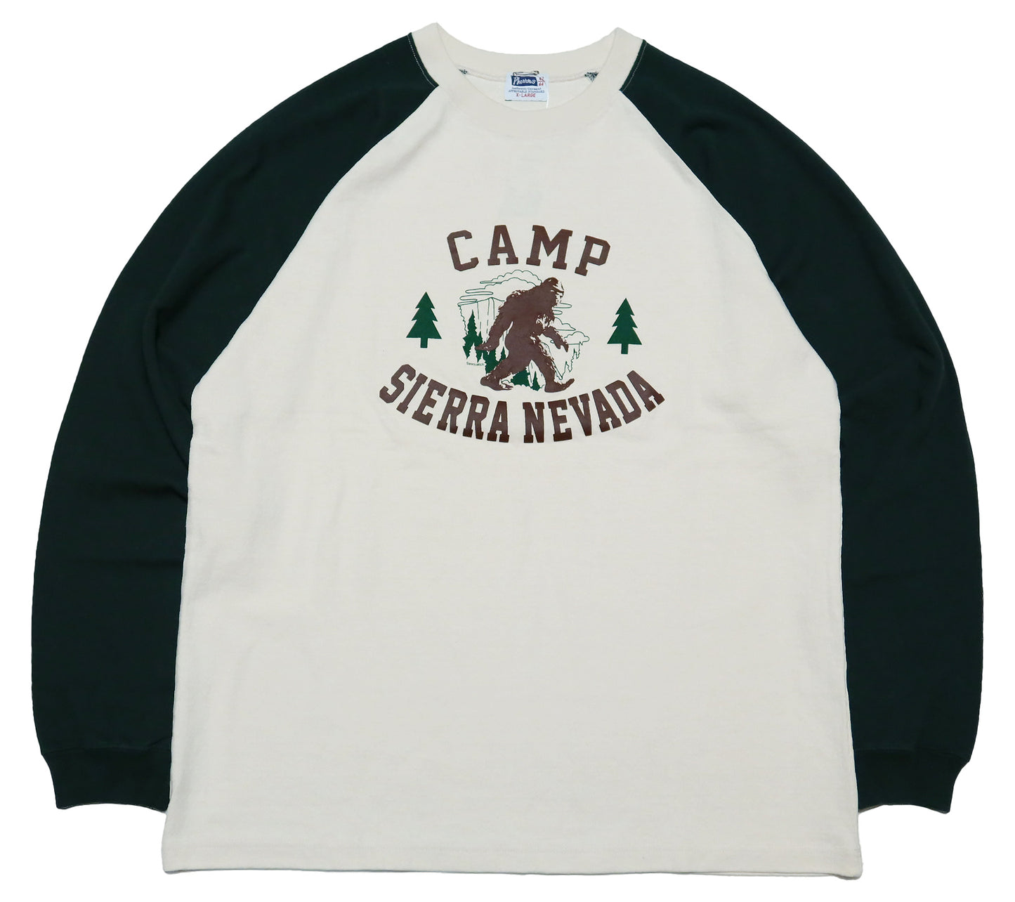 Pherrow's Bigfoot Sierra Nevada Raglan Long Sleeve T-Shirt Made in Japan 24W-PRLT1