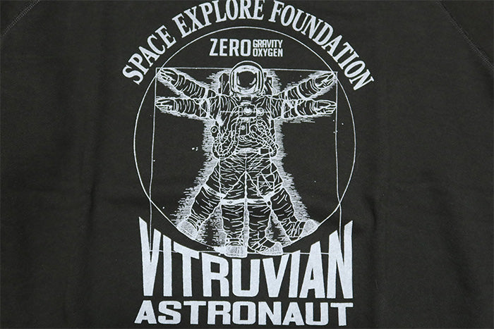 Pherrow's フェローズ スウェットシャツ 日本製 VITRUVIAN ASTRONAUT ラグラン袖 24W-PRS2