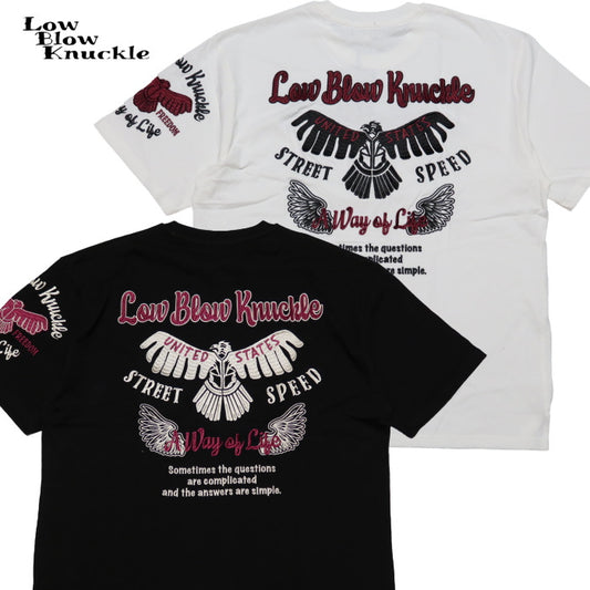 LOW BLOW KNUCKLE ローブローナックル Tシャツ Thunderbird サンダーバード 刺繍 半袖 554363
