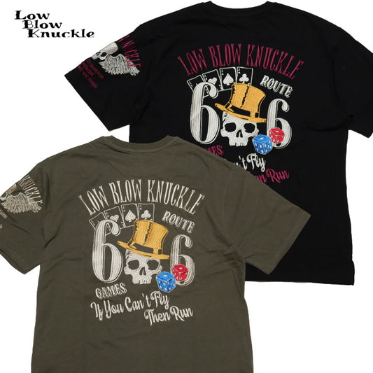 LOW BLOW KNUCKLE ローブローナックル Tシャツ "Route66" 半袖 554364