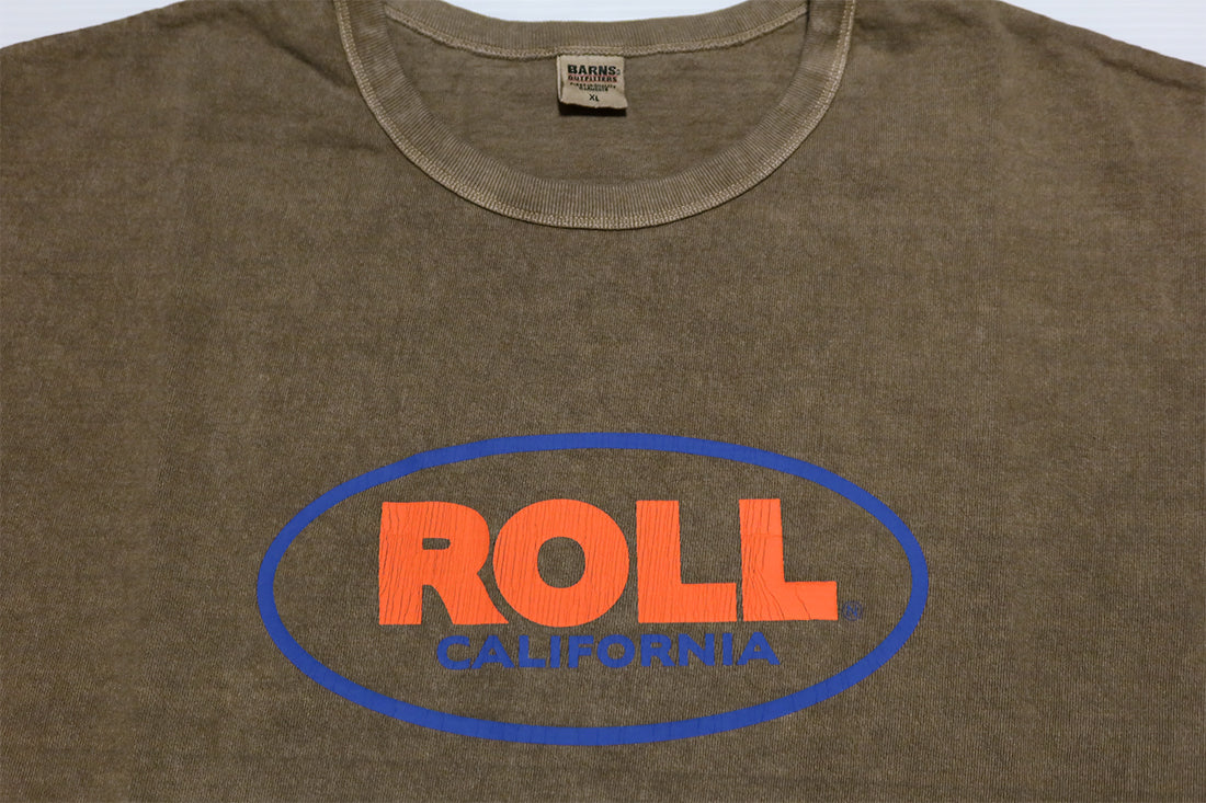 BARNS OUTFITTERS "ROLL CALIFORNIA" Pigment Dye T-Shirt for Men Made in Japan BR-24301