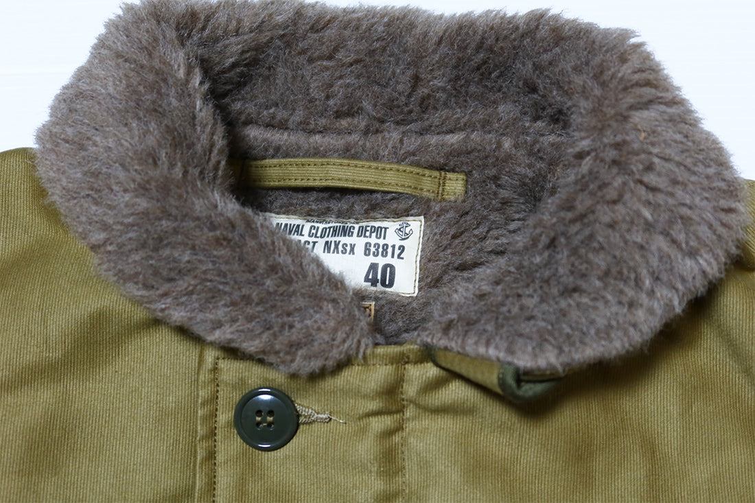 BuzzRickson's N-1 Deck Jacket Alpaca Wool Khaki "NAVY DEPARTMENT DEMOTEX-ED" BR15345 Made in Japan