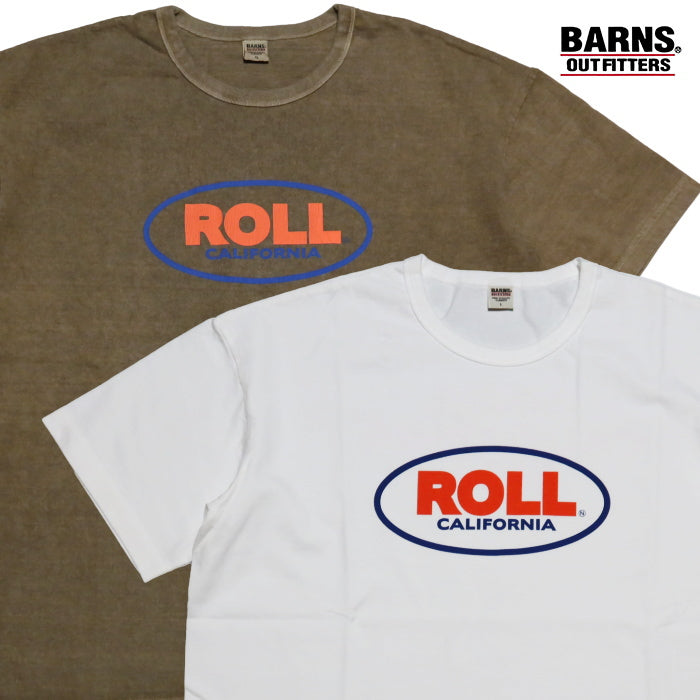 BARNS OUTFITTERS "ROLL CALIFORNIA" Pigment Dye T-Shirt for Men Made in Japan BR-24301