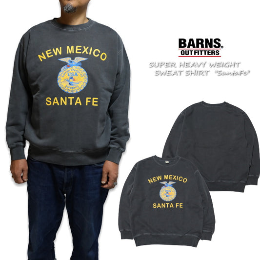 BARNS OUTFITTERS スウェットシャツ スーパーヘビーウェイト "Santa Fe" BR-24352 チャコール