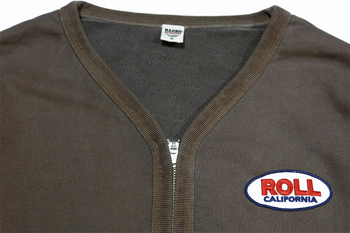 BARNS OUTFITTERS Sweat Zip Cardigan "CALIFORNIA ROLL" BR-24360 Brown