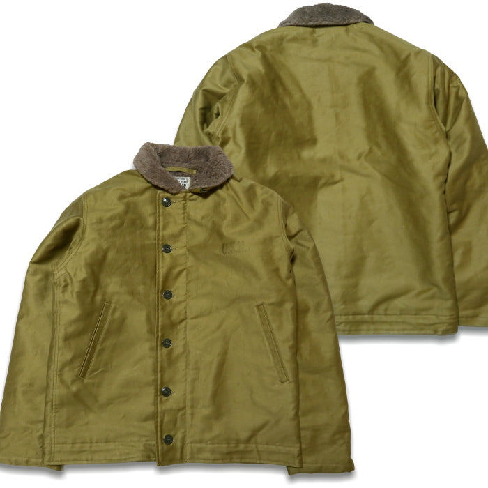 BuzzRickson's N-1 Deck Jacket Alpaca Wool Khaki "NAVY DEPARTMENT DEMOTEX-ED" BR15345 Made in Japan