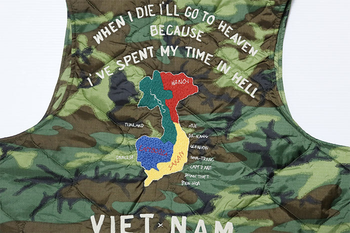 TAILOR TOYO Vietnam Liner Vest Vietnam Map TT15549 Camouflage